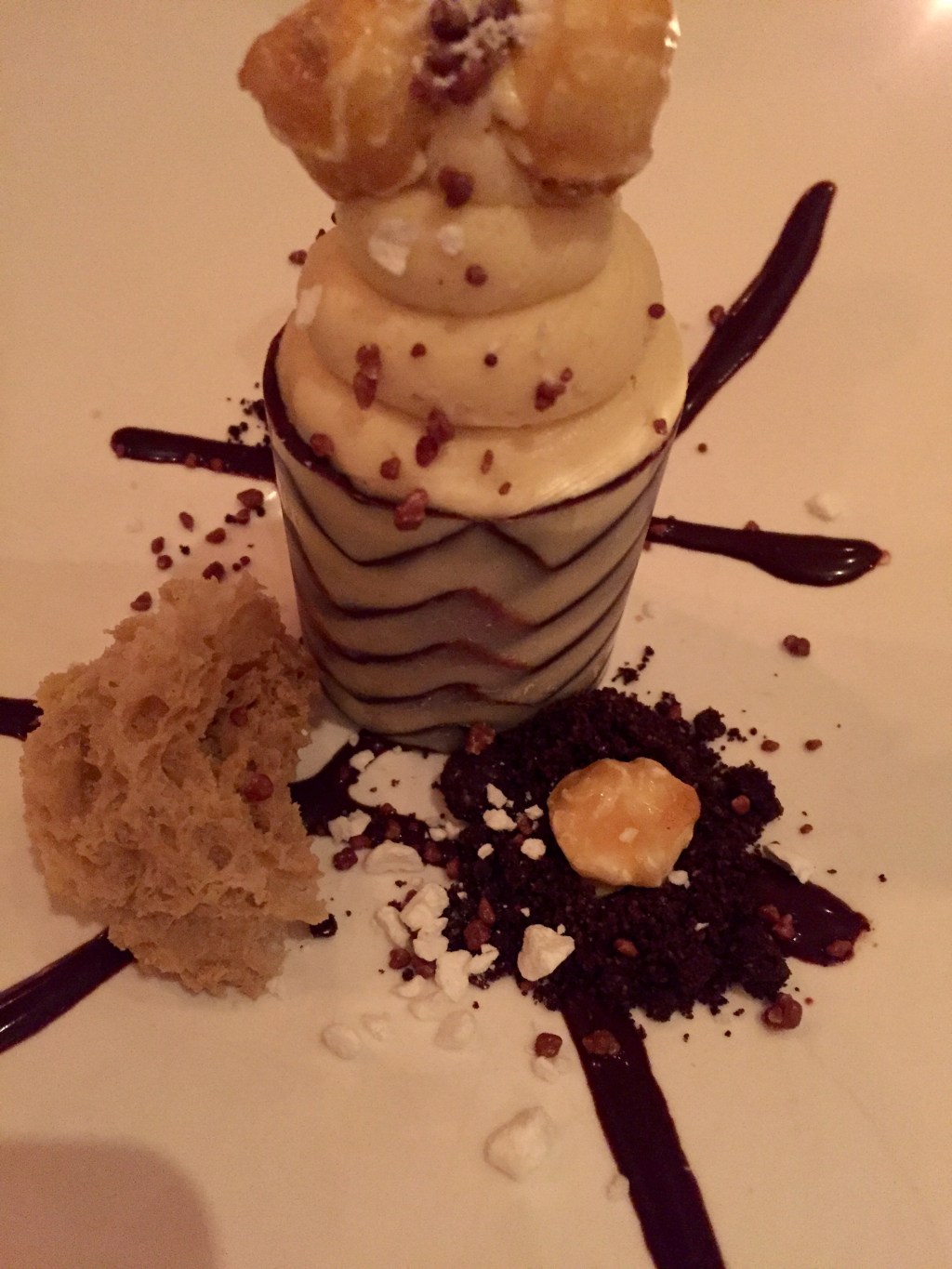 Dark chocolate cylinder