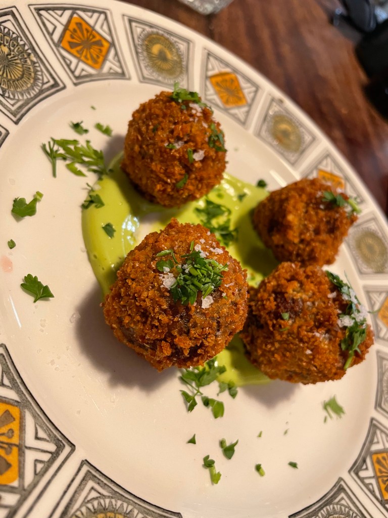 Lamb croquettes at Bull Inn Totnes